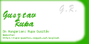 gusztav rupa business card